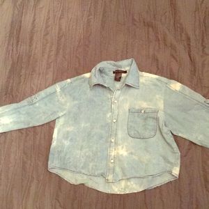 Faded / Bleach Style Denim Top